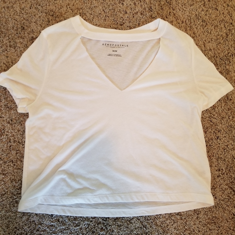 white aeropostale shirt M